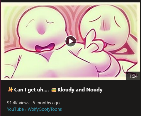 A thumbnail featuring two anthropromorphic clouds, with the one on the right looking aroused.
