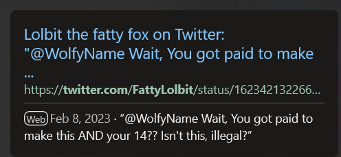 This tweet states that WolfyName is 14, making what he was paid to make possibly illegal.